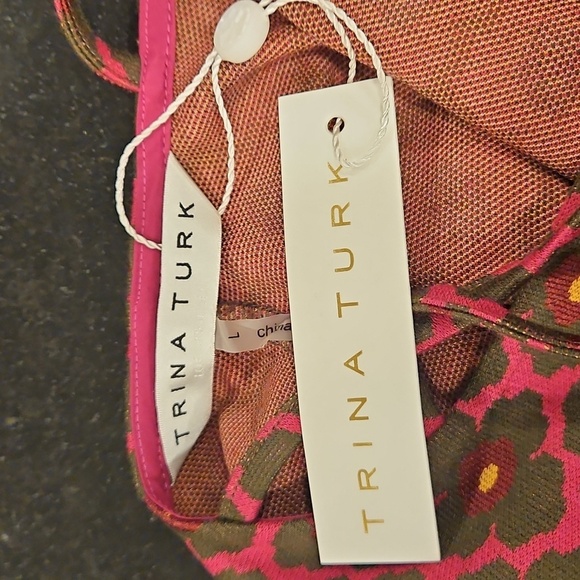 💕TRINA TURK💕 Leela Dress ~ Flower Bazaar Knit Jaquard Phlox Print Large L NWT - Picture 11 of 13